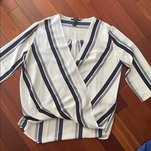 Dressy striped blouse top